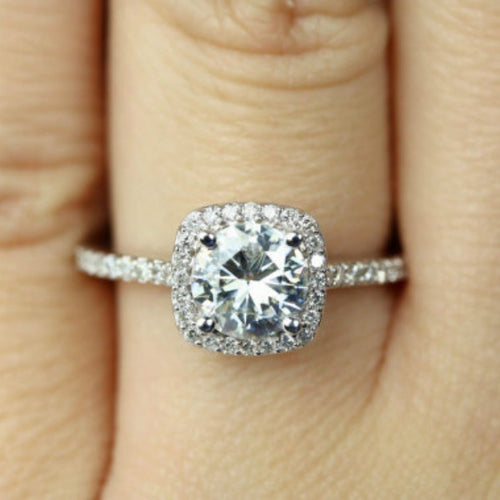 Classic Halo Diamond Ring