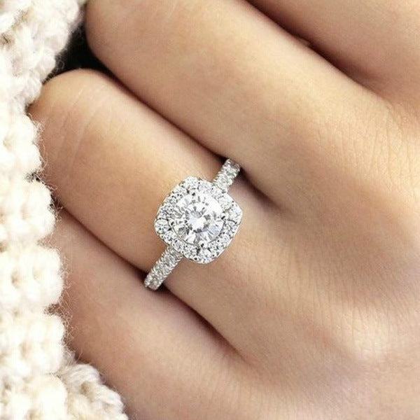 Classic Halo Diamond Ring