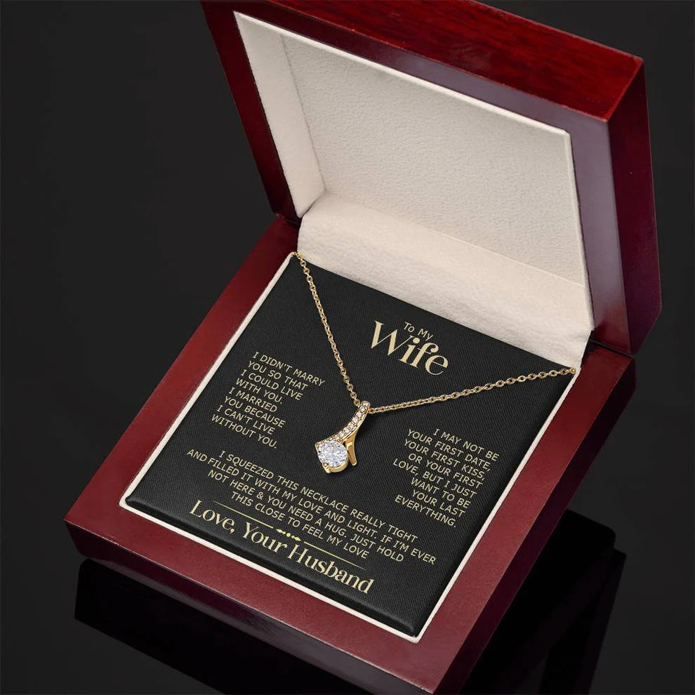 Herringbone Zircon Pendant Necklace